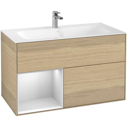 Tvättställsskåp Villeroy & Boch Finion med 2 Lådor och Hylla för Inbyggt Tvättställ