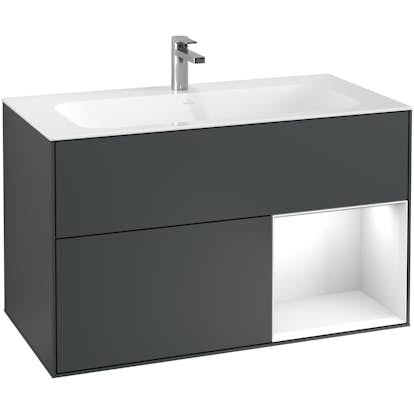 Tvättställsskåp Villeroy & Boch Finion med 2 Lådor och Hylla för Inbyggt Tvättställ