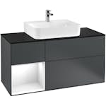 Tvättställsskåp Villeroy & Boch Finion med 3 Lådor Hylla och Bänkskiva för Centrerat Tvättställ