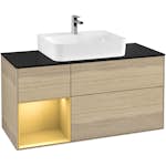 Tvättställsskåp Villeroy & Boch Finion med 3 Lådor Hylla och Bänkskiva för Centrerat Tvättställ