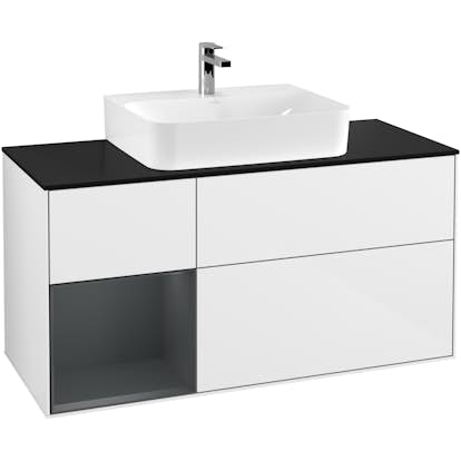 Tvättställsskåp Villeroy & Boch Finion med 3 Lådor Hylla och Bänkskiva för Centrerat Tvättställ