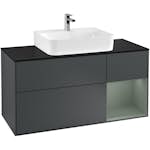 Tvättställsskåp Villeroy & Boch Finion med 3 Lådor Hylla och Bänkskiva för Centrerat Tvättställ