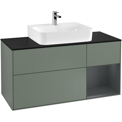 Tvättställsskåp Villeroy & Boch Finion med 3 Lådor Hylla och Bänkskiva för Centrerat Tvättställ