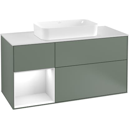 Tvättställsskåp Villeroy & Boch Finion med 3 Lådor Hylla och Bänkskiva för Fristående Tvättställ