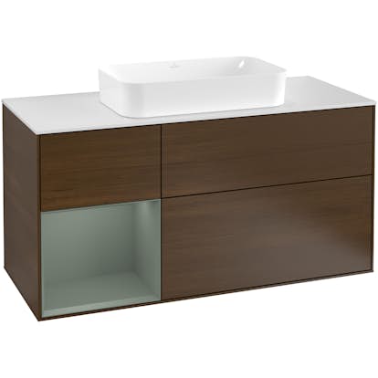 Tvättställsskåp Villeroy & Boch Finion med 3 Lådor Hylla och Bänkskiva för Fristående Tvättställ