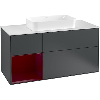 Tvättställsskåp Villeroy & Boch Finion med 3 Lådor Hylla och Bänkskiva för Fristående Tvättställ