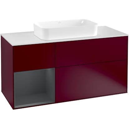 Tvättställsskåp Villeroy & Boch Finion med 3 Lådor Hylla och Bänkskiva för Fristående Tvättställ