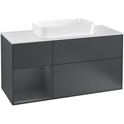 Tvättställsskåp Villeroy & Boch Finion med 3 Lådor Hylla och Bänkskiva för Fristående Tvättställ