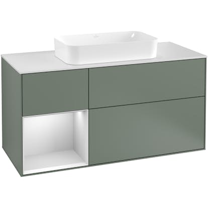 Tvättställsskåp Villeroy & Boch Finion med 3 Lådor Hylla och Bänkskiva för Fristående Tvättställ
