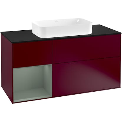 Tvättställsskåp Villeroy & Boch Finion med 3 Lådor Hylla och Bänkskiva för Fristående Tvättställ