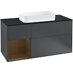 Tvättställsskåp Villeroy & Boch Finion med 3 Lådor Hylla och Bänkskiva för Fristående Tvättställ