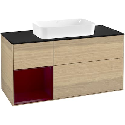 Tvättställsskåp Villeroy & Boch Finion med 3 Lådor Hylla och Bänkskiva för Fristående Tvättställ