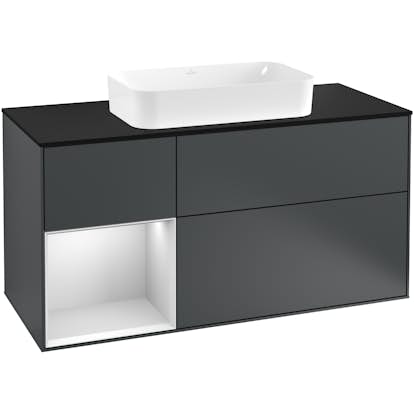 Tvättställsskåp Villeroy & Boch Finion med 3 Lådor Hylla och Bänkskiva för Fristående Tvättställ