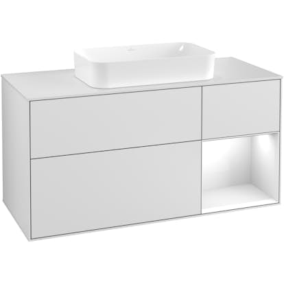 Tvättställsskåp Villeroy & Boch Finion med 3 Lådor Hylla och Bänkskiva för Fristående Tvättställ