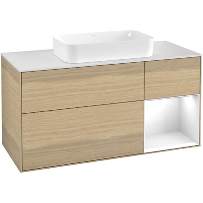 Tvättställsskåp Villeroy & Boch Finion med 3 Lådor Hylla och Bänkskiva för Fristående Tvättställ