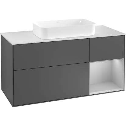 Tvättställsskåp Villeroy & Boch Finion med 3 Lådor Hylla och Bänkskiva för Fristående Tvättställ