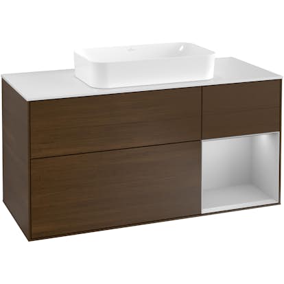 Tvättställsskåp Villeroy & Boch Finion med 3 Lådor Hylla och Bänkskiva för Fristående Tvättställ