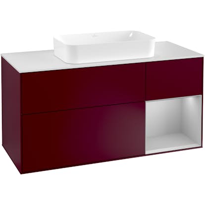 Tvättställsskåp Villeroy & Boch Finion med 3 Lådor Hylla och Bänkskiva för Fristående Tvättställ