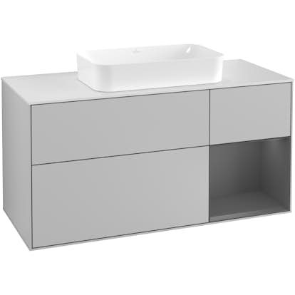 Tvättställsskåp Villeroy & Boch Finion med 3 Lådor Hylla och Bänkskiva för Fristående Tvättställ