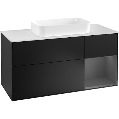 Tvättställsskåp Villeroy & Boch Finion med 3 Lådor Hylla och Bänkskiva för Fristående Tvättställ