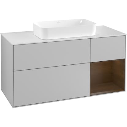 Tvättställsskåp Villeroy & Boch Finion med 3 Lådor Hylla och Bänkskiva för Fristående Tvättställ