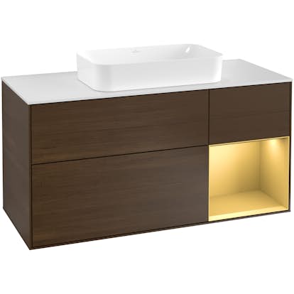 Tvättställsskåp Villeroy & Boch Finion med 3 Lådor Hylla och Bänkskiva för Fristående Tvättställ