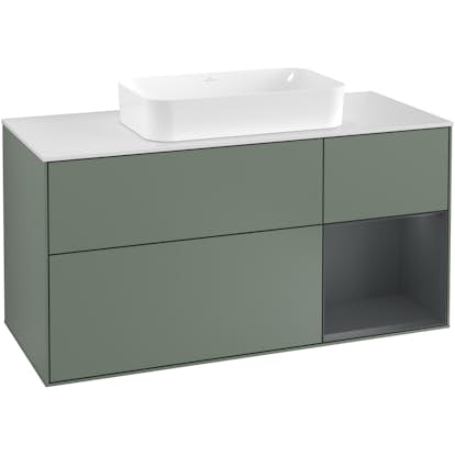 Tvättställsskåp Villeroy & Boch Finion med 3 Lådor Hylla och Bänkskiva för Fristående Tvättställ