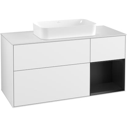 Tvättställsskåp Villeroy & Boch Finion med 3 Lådor Hylla och Bänkskiva för Fristående Tvättställ