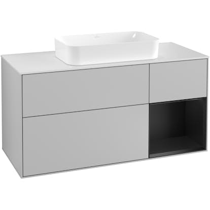 Tvättställsskåp Villeroy & Boch Finion med 3 Lådor Hylla och Bänkskiva för Fristående Tvättställ