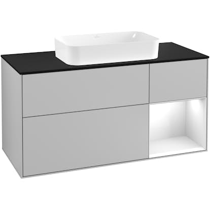 Tvättställsskåp Villeroy & Boch Finion med 3 Lådor Hylla och Bänkskiva för Fristående Tvättställ