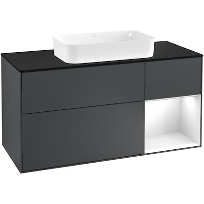 Tvättställsskåp Villeroy & Boch Finion med 3 Lådor Hylla och Bänkskiva för Fristående Tvättställ