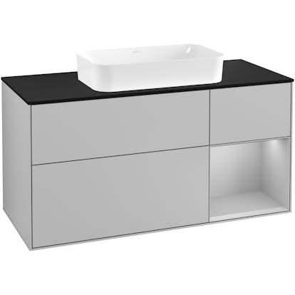 Tvättställsskåp Villeroy & Boch Finion med 3 Lådor Hylla och Bänkskiva för Fristående Tvättställ