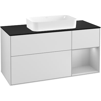 Tvättställsskåp Villeroy & Boch Finion med 3 Lådor Hylla och Bänkskiva för Fristående Tvättställ