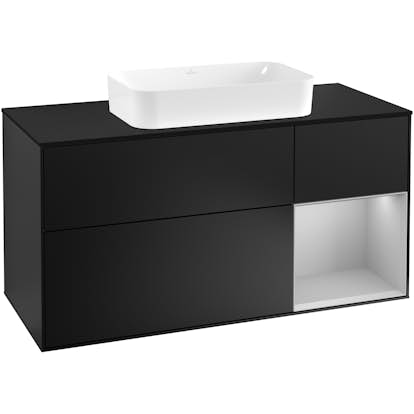 Tvättställsskåp Villeroy & Boch Finion med 3 Lådor Hylla och Bänkskiva för Fristående Tvättställ