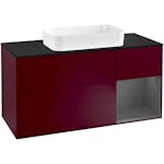Tvättställsskåp Villeroy & Boch Finion med 3 Lådor Hylla och Bänkskiva för Fristående Tvättställ