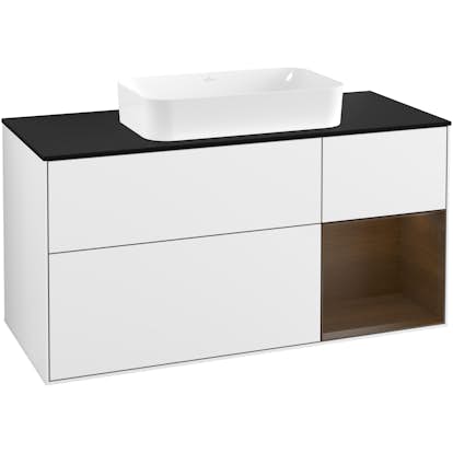 Tvättställsskåp Villeroy & Boch Finion med 3 Lådor Hylla och Bänkskiva för Fristående Tvättställ
