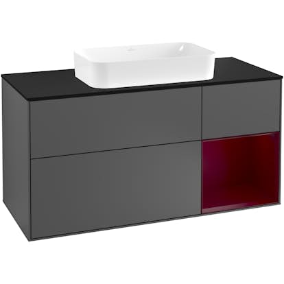 Tvättställsskåp Villeroy & Boch Finion med 3 Lådor Hylla och Bänkskiva för Fristående Tvättställ