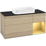 Tvättställsskåp Villeroy & Boch Finion med 3 Lådor Hylla och Bänkskiva för Fristående Tvättställ