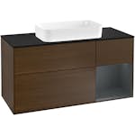 Tvättställsskåp Villeroy & Boch Finion med 3 Lådor Hylla och Bänkskiva för Fristående Tvättställ