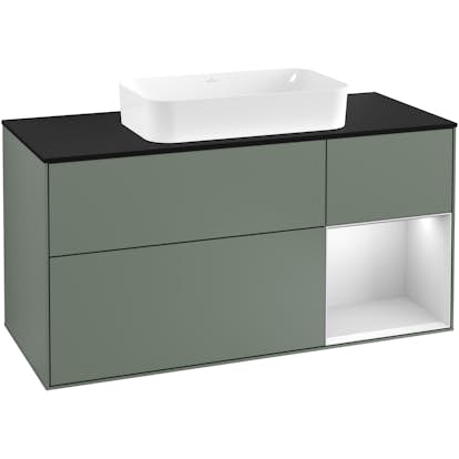 Tvättställsskåp Villeroy & Boch Finion med 3 Lådor Hylla och Bänkskiva för Fristående Tvättställ