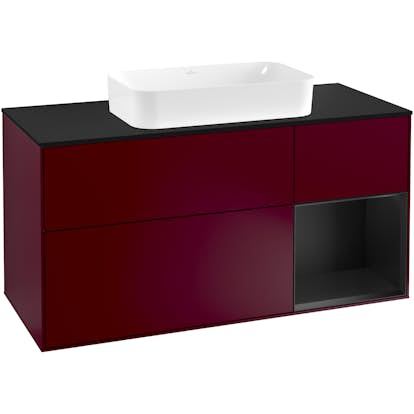 Tvättställsskåp Villeroy & Boch Finion med 3 Lådor Hylla och Bänkskiva för Fristående Tvättställ