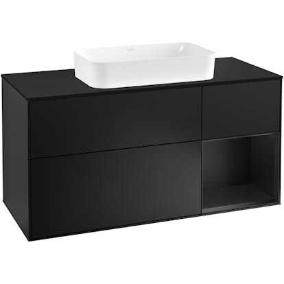 Tvättställsskåp Villeroy & Boch Finion med 3 Lådor Hylla och Bänkskiva för Fristående Tvättställ