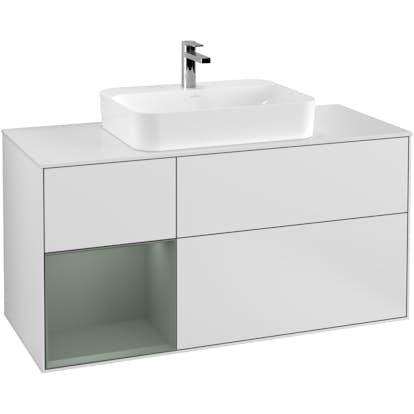 Tvättställsskåp Villeroy & Boch Finion med 3 Lådor Hylla och Bänkskiva för Ytmonterat Tvättställ