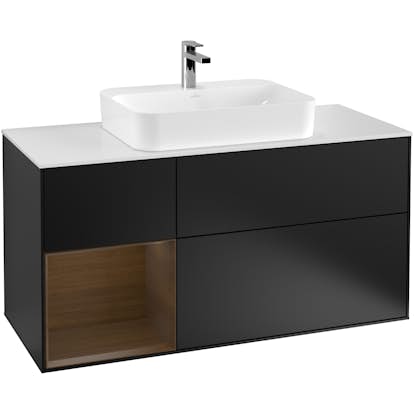 Tvättställsskåp Villeroy & Boch Finion med 3 Lådor Hylla och Bänkskiva för Ytmonterat Tvättställ