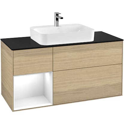 Tvättställsskåp Villeroy & Boch Finion med 3 Lådor Hylla och Bänkskiva för Ytmonterat Tvättställ