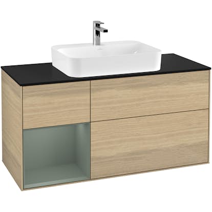 Tvättställsskåp Villeroy & Boch Finion med 3 Lådor Hylla och Bänkskiva för Ytmonterat Tvättställ