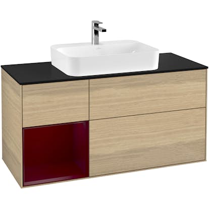 Tvättställsskåp Villeroy & Boch Finion med 3 Lådor Hylla och Bänkskiva för Ytmonterat Tvättställ