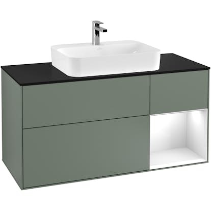 Tvättställsskåp Villeroy & Boch Finion med 3 Lådor Hylla och Bänkskiva för Ytmonterat Tvättställ