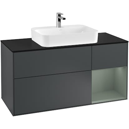 Tvättställsskåp Villeroy & Boch Finion med 3 Lådor Hylla och Bänkskiva för Ytmonterat Tvättställ