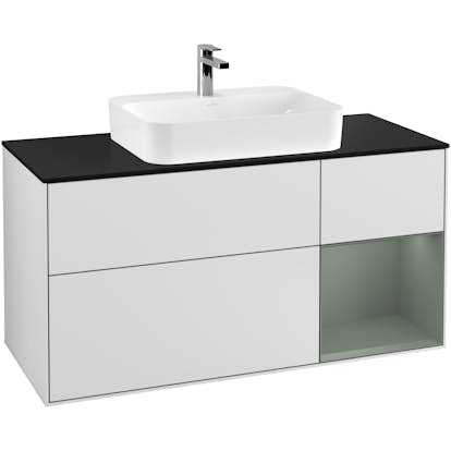 Tvättställsskåp Villeroy & Boch Finion med 3 Lådor Hylla och Bänkskiva för Ytmonterat Tvättställ